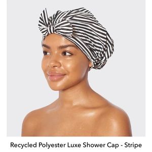 Recycled Polyester Luxe Shower Cap - Stripe